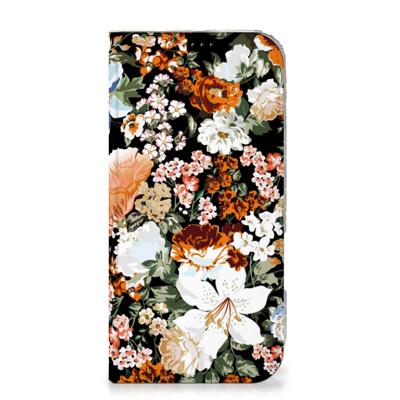 Smart Cover voor iPhone 16 Pro Max Dark Flowers