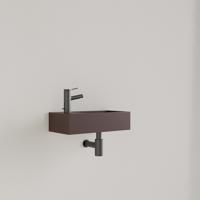 Fontein Gliss Design Nano 36x18x9 cm 1 Kraangat Links Choco Bruin