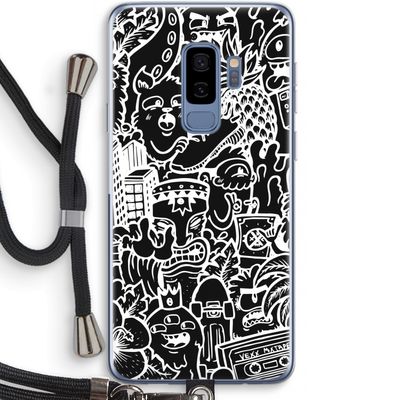 Vexx Black Mixtape: Samsung Galaxy S9 Plus Transparant Hoesje met koord