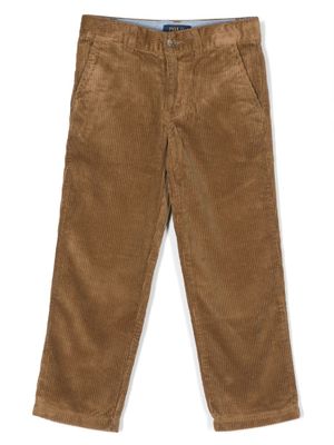 POLO RALPH LAUREN KIDS pantalon Bedford en velours côtelé - Marron