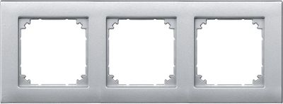 Merten M-Plan afdekraam 3-voudig aluminium 486360
