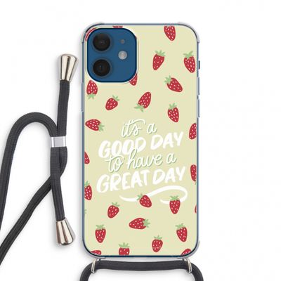 Don't forget to have a great day: iPhone 12 mini Transparant Hoesje met koord