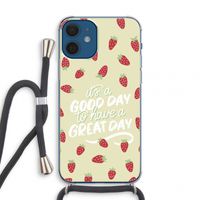 Don't forget to have a great day: iPhone 12 mini Transparant Hoesje met koord