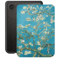 Lunso Kobo Clara BW / Clara Colour hoes (6 inch) - Vegan Saffiano Leren sleepcover - Van Gogh Amandelbloesem