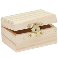 Klein houten kistje rechthoek 8 x 5.5 x 4.5 cm - thumbnail