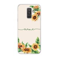 Zonnebloemen: Samsung Galaxy A6 Plus (2018) Transparant Hoesje