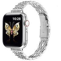 sieraden armband Compatibel met: Apple Watch-horlogebandje 38mm 40mm 41mm 42mm 44mm 45mm 49mm Dames Schitteren Kristal Roestvrij staal Vervangende horlogeband voor iwatch Series Ultra 8 7 SE 6 5 4 3 Lightinthebox