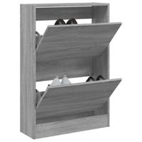 VidaXL Schoenenkast 60x21x87,5 cm bewerkt hout grijs sonoma eikenkleur