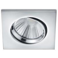 LED Inbouwspot Vierkant 5W Dimbaar Warm Wit 3000K Mat Chroom