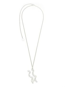 Jil Sander zodiac-pendant silver necklace - Argent