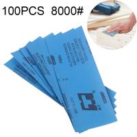 100 stuks Grit 8000 natte en droge polijsten slijpen schuurpapier formaat: 23 x 9cm (blauw)