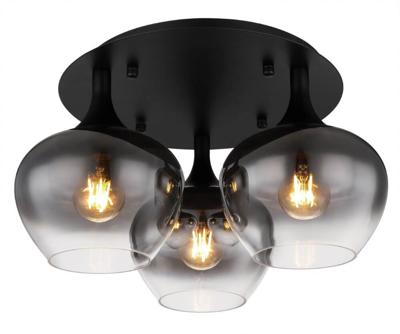 Globo Design plafondlampMaxy zwart 3-lichts - 15548-3D