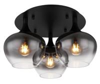 Globo Design plafondlampMaxy zwart 3-lichts - 15548-3D