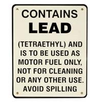 Contains Lead (Lg) Bordje Voor Benzinepomp 18 x 22,5 cm