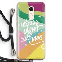 Don't call: Xiaomi Redmi 5 Transparant Hoesje met koord