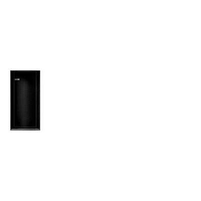 Looox Colour BoX inbouwnis - 15x30x10cm - RVS Zwart mat cbox15mz
