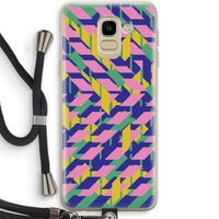 Skew Blush 1: Samsung Galaxy J6 (2018) Transparant Hoesje met koord