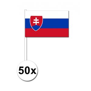 Zwaaivlaggetjes Slowakije 50 stuks   -