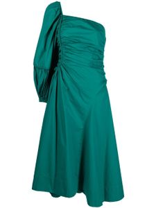 Ulla Johnson robe froncée à design asymétrique à une épaule - Vert