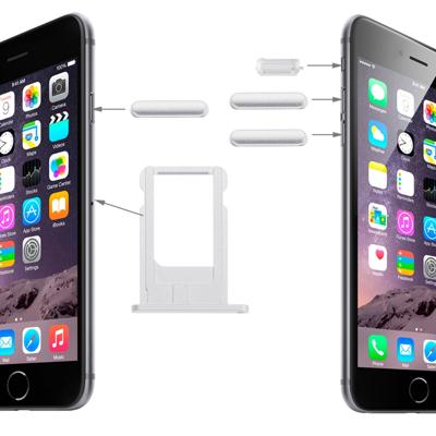 Kaart lade & Volume Control toets & scherm Lock toets & Mute Switch Vibrator sleutel Kit voor de iPhone 6 (Platinum)