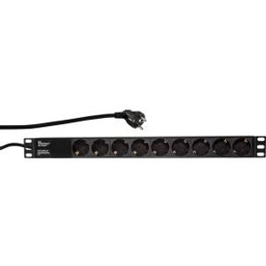 LogiLink PDU9C03 Overspanningsbeveiliging Zwart 9 AC-uitgang(en) 230 V 2 m