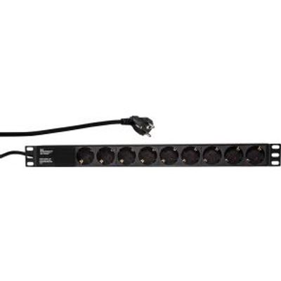 LogiLink PDU9C03 9AC-uitgang(en) 230V 2m Zwart Overspanningsbeveiliging