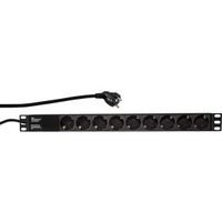 LogiLink PDU9C03 9AC-uitgang(en) 230V 2m Zwart Overspanningsbeveiliging