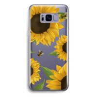 Sunflower and bees: Samsung Galaxy S8 Plus Transparant Hoesje