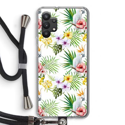 Gele kuif: Samsung Galaxy A32 5G Transparant Hoesje met koord