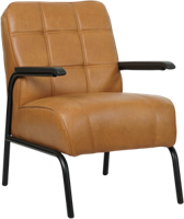 Cognac leren industriële retro fauteuil Ahead - Granada leer Sahara (cognac leer)