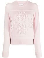 Barrie logo-embroidered cashmere jumper - Rose