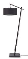GOOD&MOJO Vloerlamp 'Andes' Bamboe en Eco linnen, 176cm, kleur Zwart