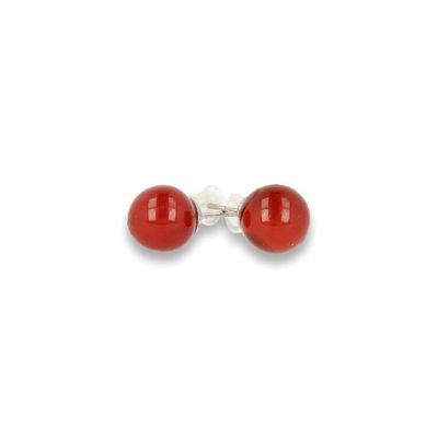 Oorstekers Carneool Bol (8 mm)