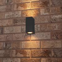 NØRD Up&Down - LED&apos;s Light LED Buitenlamp met GU10 fitting - Rechthoek - IP44 - Antraciet - Model Milaan