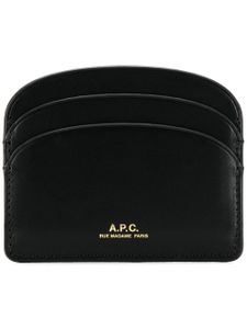 A.P.C. porte-cartes à logo imprimé - Noir