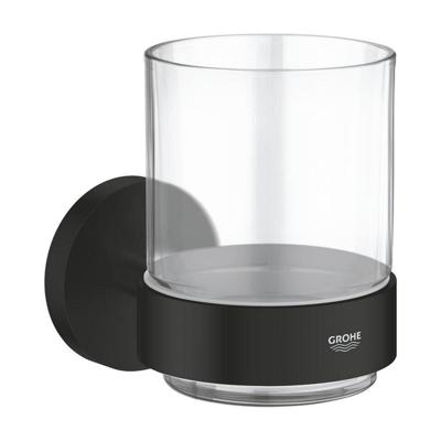 GROHE Start Bekerhouder - 9.9x10.6cm - met glas - mat zwart 411942430