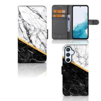 Samsung Galaxy A54 5G | Bookcase | Marmer Wit Zwart - Origineel Cadeau Man