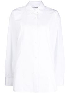 Alexander Wang chemise en coton à manches longues - Blanc