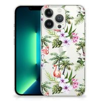 iPhone 13 Pro Max TPU Hoesje Flamingo Palms - thumbnail