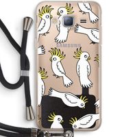 Papegaai: Samsung Galaxy J3 (2016) Transparant Hoesje met koord