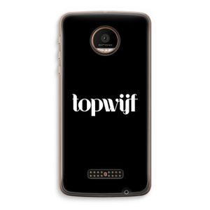 Topwijf Zwart: Motorola Moto Z Force Transparant Hoesje