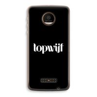 Topwijf Zwart: Motorola Moto Z Force Transparant Hoesje