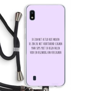 Regenboog: Samsung Galaxy A10 Transparant Hoesje met koord