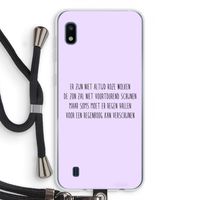 Regenboog: Samsung Galaxy A10 Transparant Hoesje met koord