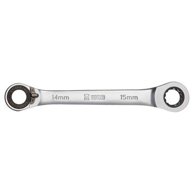 WGB Dubbele Ringratelsleutel met stopring 14x15mm