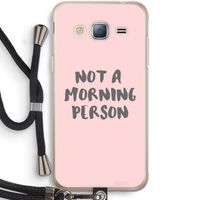 Morning person: Samsung Galaxy J3 (2016) Transparant Hoesje met koord