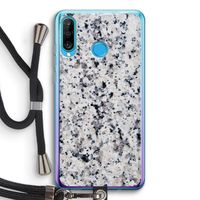 Gespikkelde marmer: Huawei P30 Lite Transparant Hoesje met koord