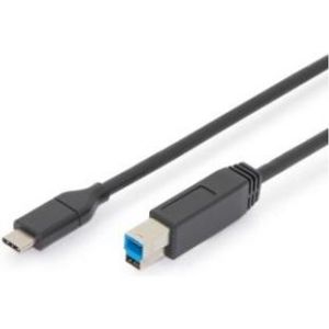 ASSMANN Electronic AK-300149-018-S 1.8m USB C USB B Mannelijk Mannelijk Zwart USB-kabel