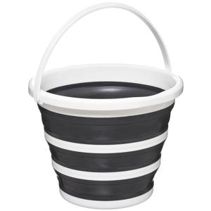 5five Emmer - opvouwbaar - wit-grijs - 10 L - 32 x 24 cm - schoonmaakemmer