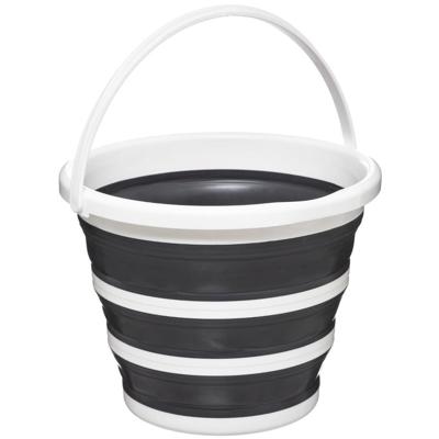 5five Emmer - opvouwbaar - wit-grijs - 10 L - 32 x 24 cm - schoonmaakemmer